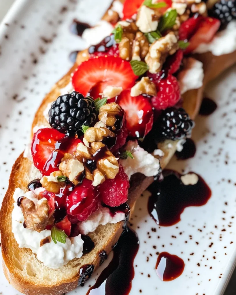 Berries & Goat Cheese Crostini