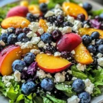 Blueberry Peach Feta Salad