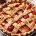 Brown Butter Strawberry Peach Pie