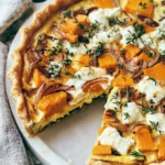 Butternut Squash, Caramelized Onion, and Goat Cheese Quiche
