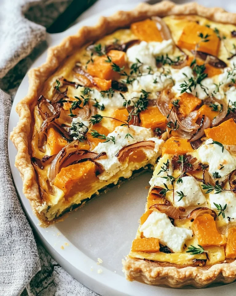 Butternut Squash, Caramelized Onion, and Goat Cheese Quiche