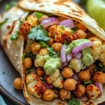 Chili Lime Chickpea Cauliflower Wrap Recipe
