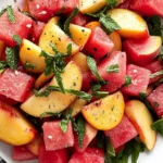 Easy Summer Peach Watermelon Salad