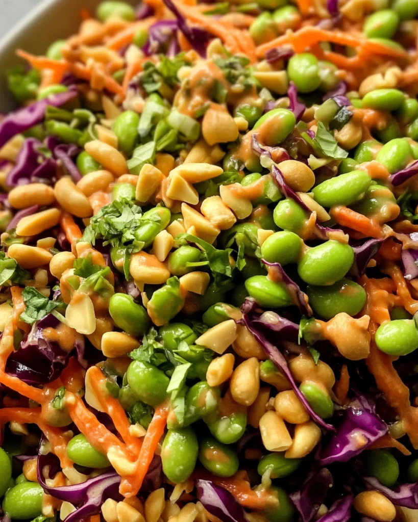 Edamame Salad with Peanut Sauce