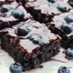 Glazed Blueberry Brownies