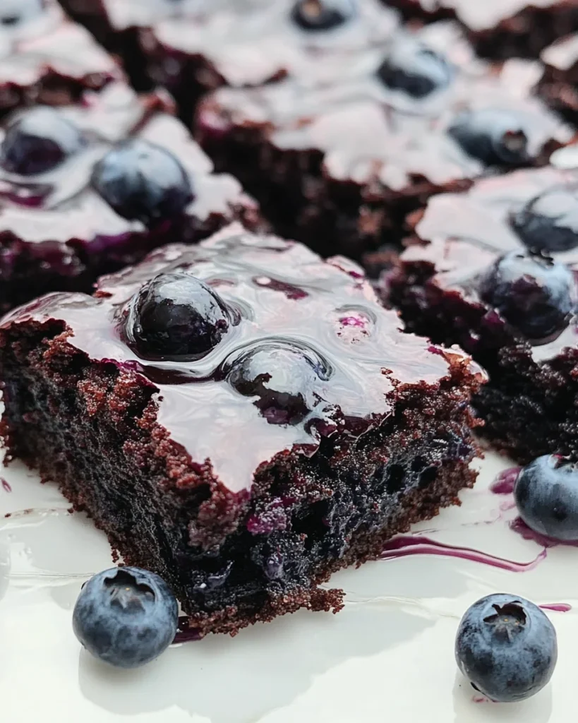 Glazed Blueberry Brownies