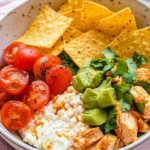 High Protein Cottage Cheese Chicken Taco Bowl
