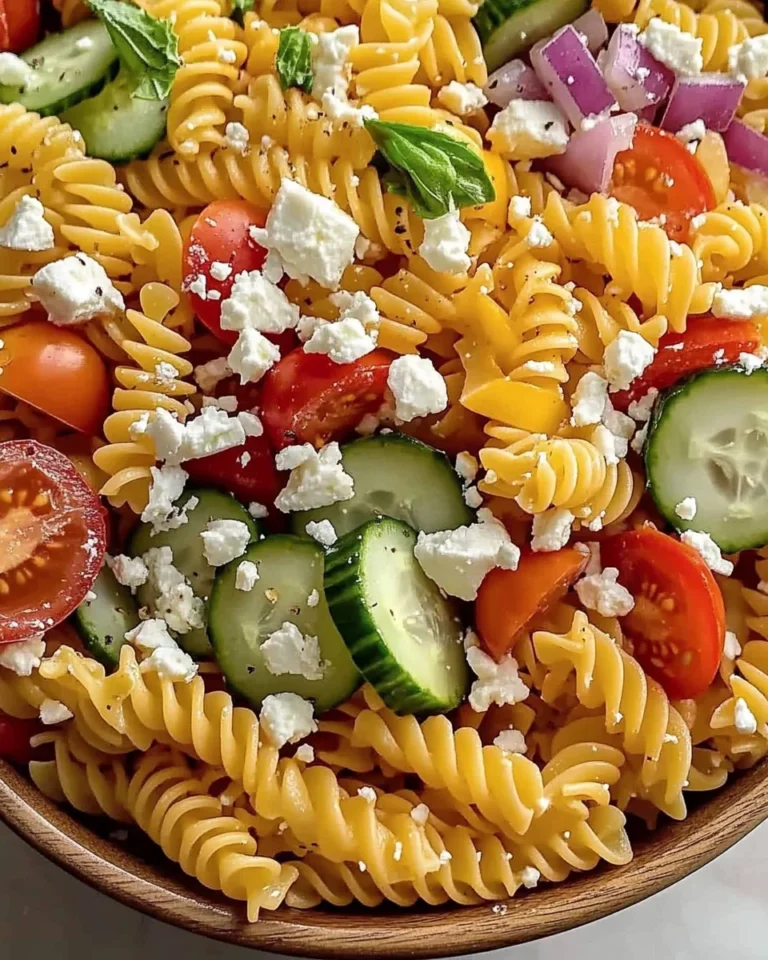 High Protein Greek Pasta Salad