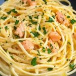 Lemon Butter Salmon Pasta
