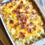 Loaded Cauliflower Casserole with Cheese and Bacon | KETO