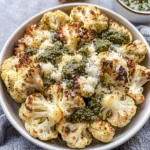 Parmesan Pesto Roasted Cauliflower