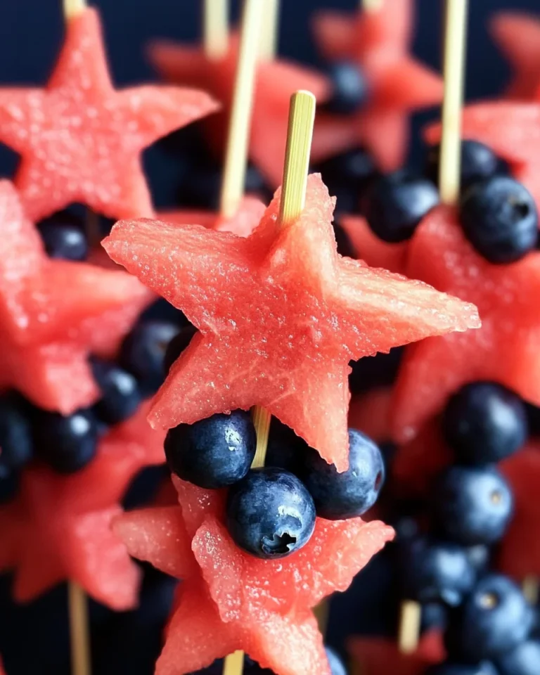 Patriotic Fruit Kabobs