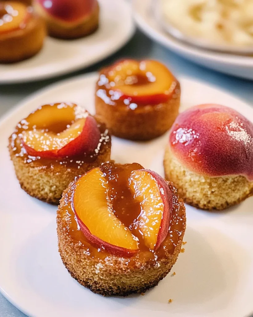Peach Upside Down Mini Cakes