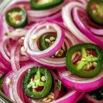 Quick Pickled Red Onions and Jalapenos