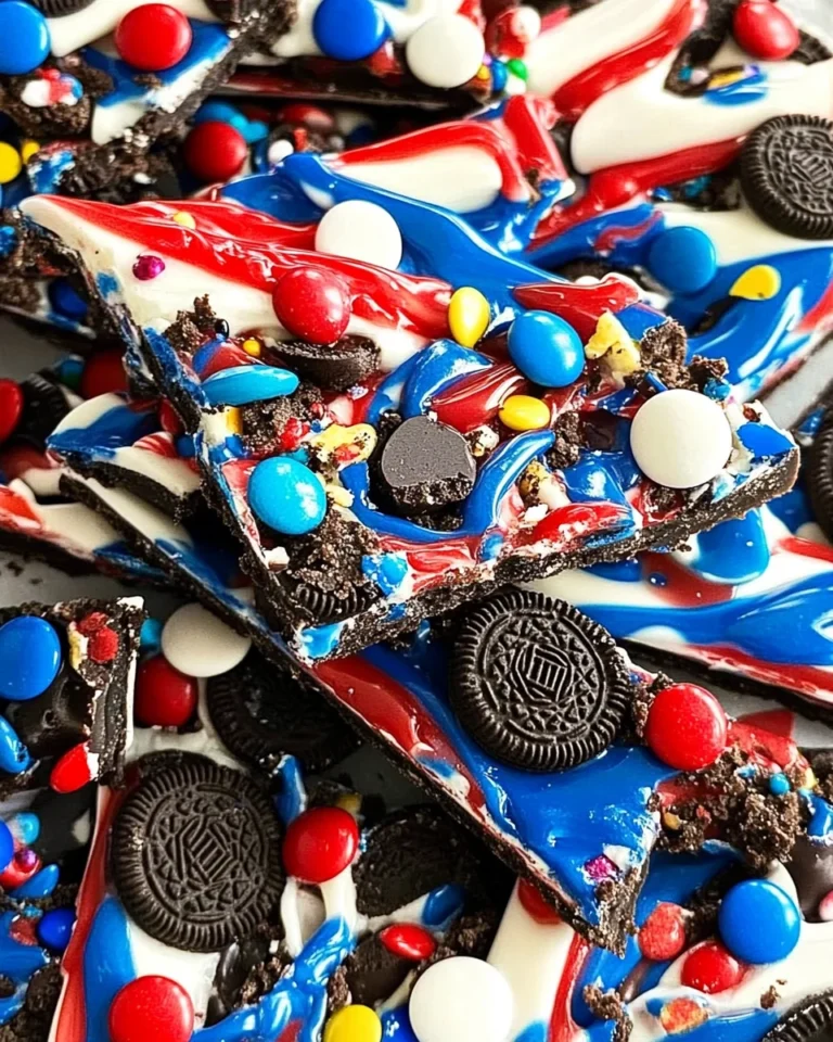 Red White and Blue Bark