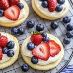 Red White and Blue Mini Fruit Pizzas