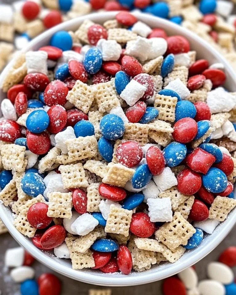 Red, White, and Blue Muddy Buddies