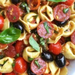 Roasted Red Pepper and Parmesan Tortellini Salad