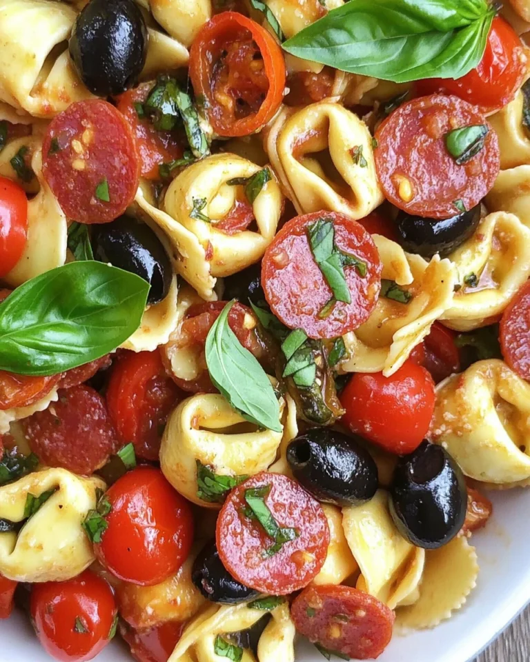 Roasted Red Pepper and Parmesan Tortellini Salad