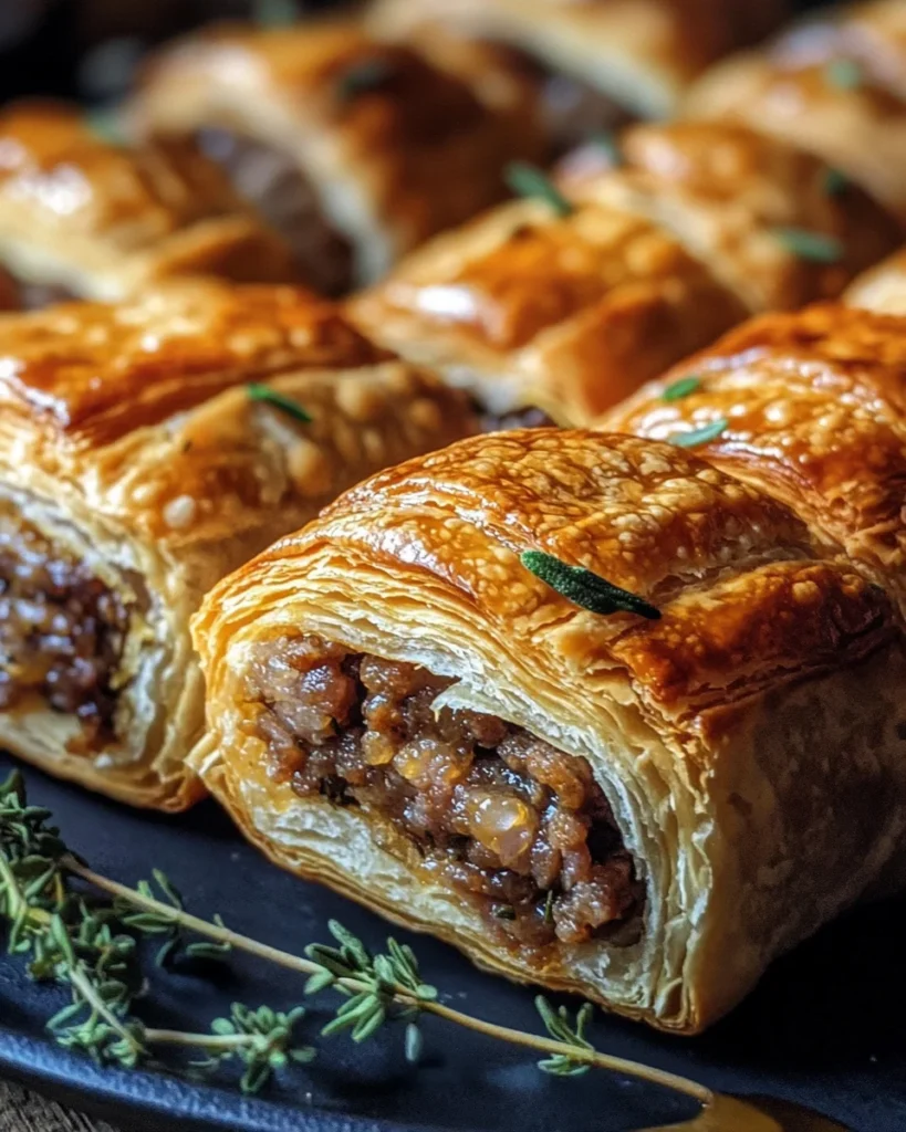 Sausage Rolls with Hot Honey and Thyme