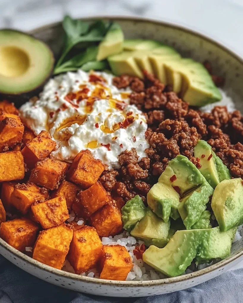 Spicy Cottage Cheese Taco Bowls