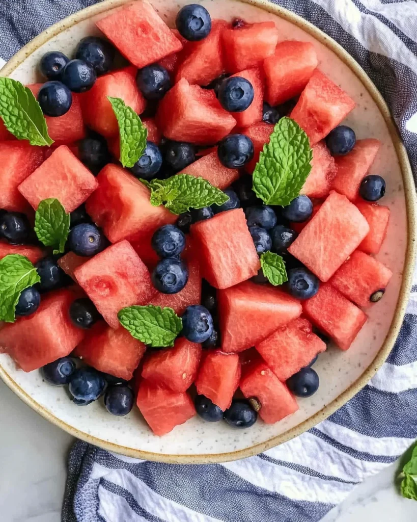 Watermelon Blueberry Salad