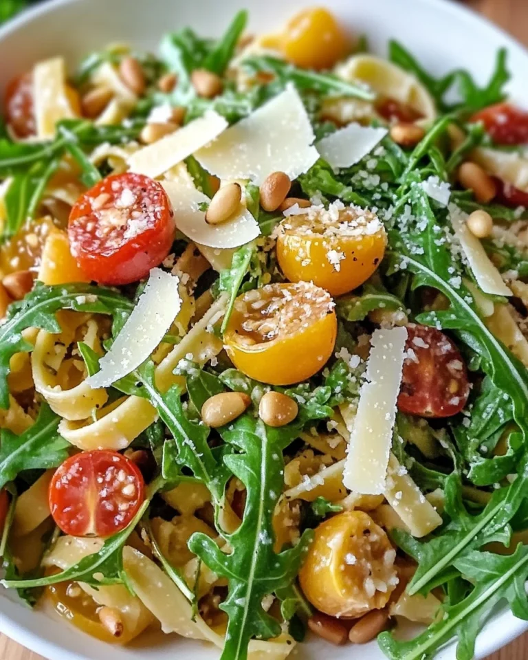 Zesty Lemon Arugula Pasta Salad in 15 Minutes